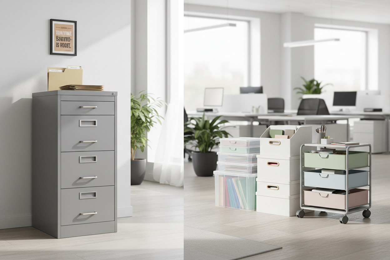 Filing Cabinets vs Portable Storage for Office Documents