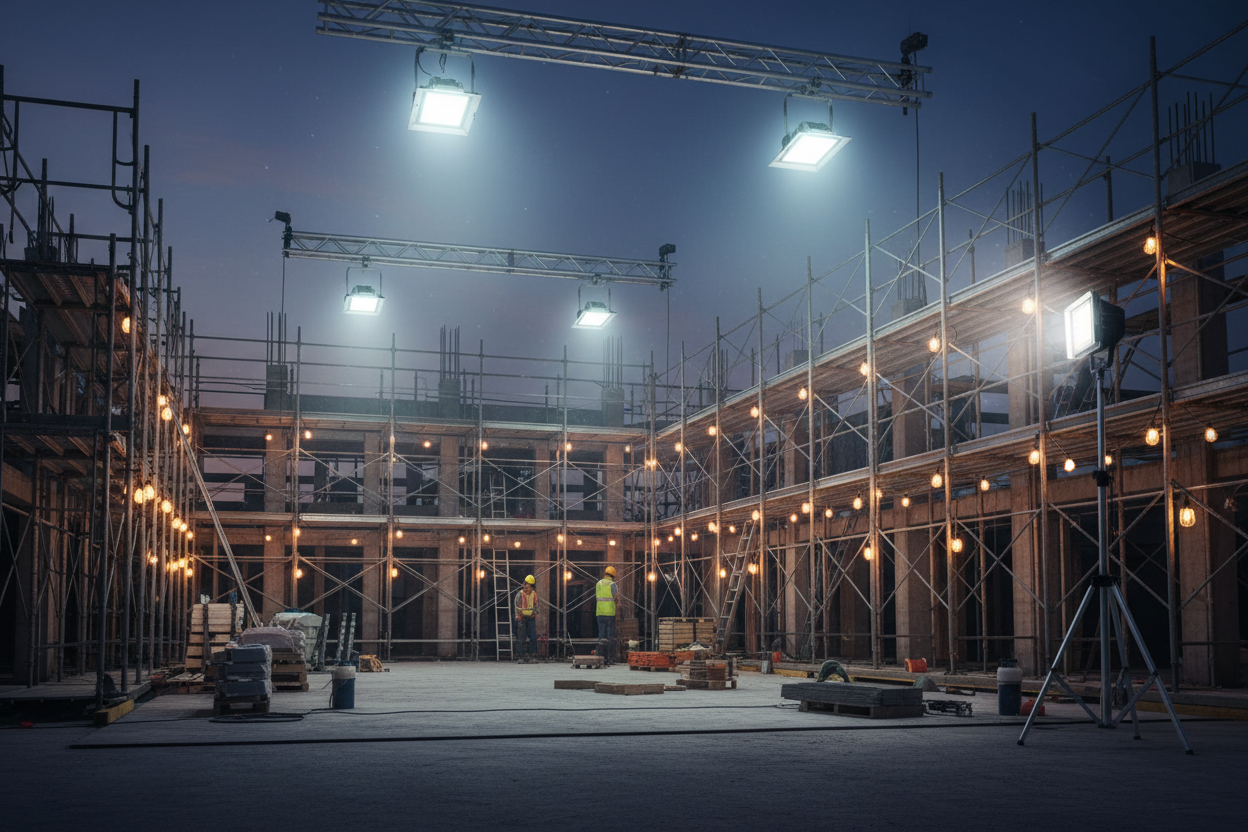 Lighting Placement for Maximum Job Site Visibility