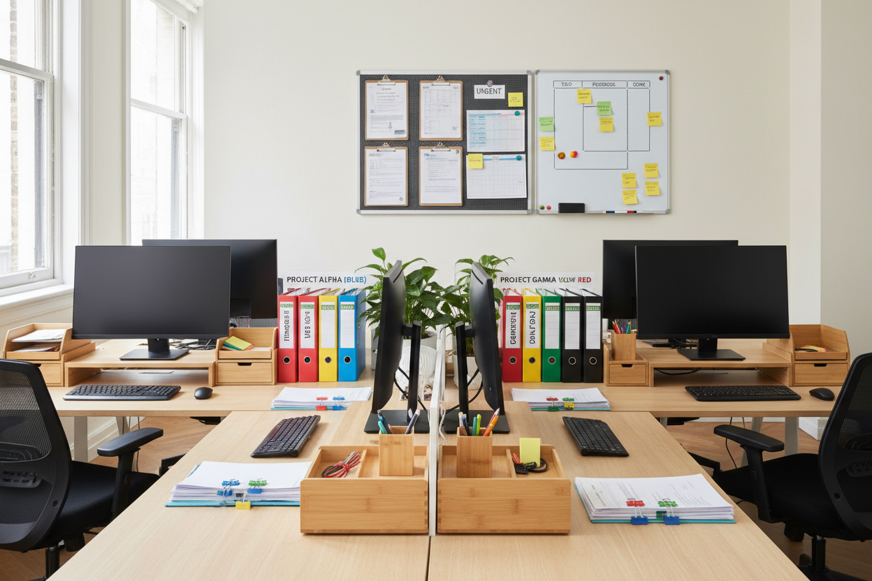 Desk Organization for Multi-Tasking Teams