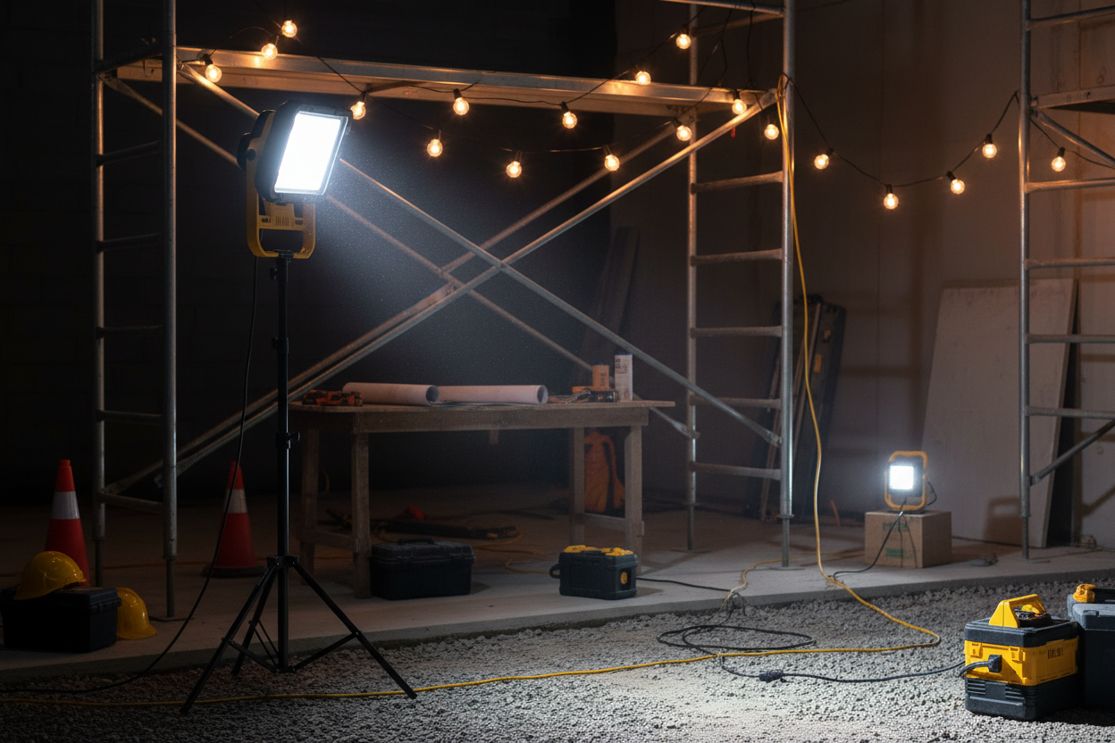 Portable Lighting Solutions for Temporary Work Areas