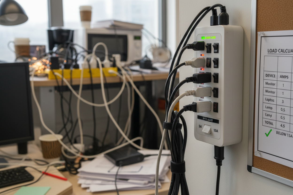How to Prevent Overloaded Power Strips in Busy Work Areas