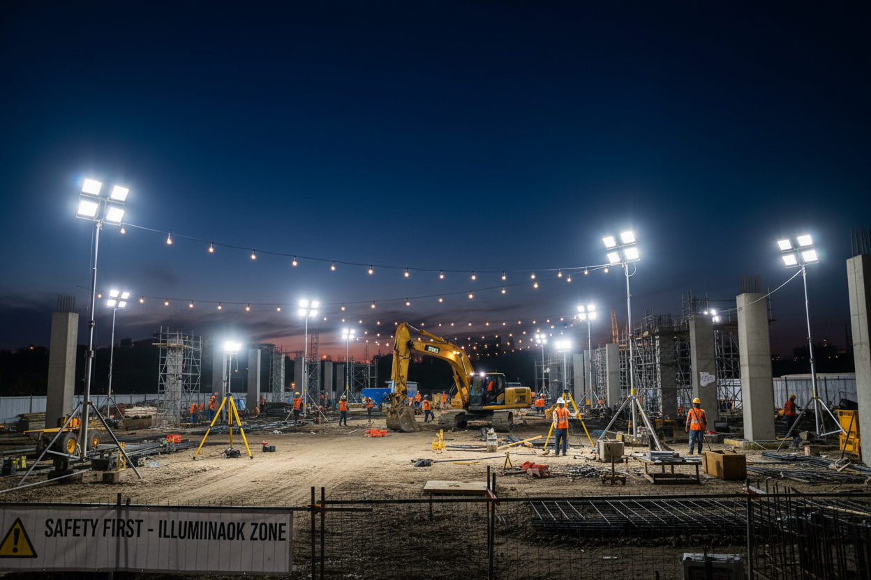 Job Site Lighting Setup Tips for Safer Work Areas