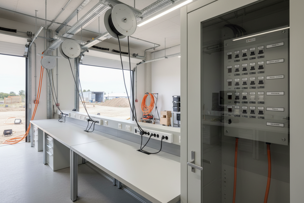 Safe Power Distribution Setup for Work Environments
