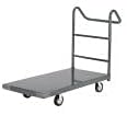 Global Industrial Platform Truck w/Steel Deck, 5" Rubber Casters with Ergo Handle, 60 x 30, 1400 Lb. Capacity