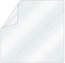 United Ad Label Unishield Labels, 4" x 4", Permanent Synthetic Label, Clear, One Roll of 240 Labels