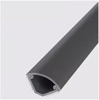 Self-Adhesive PVC Corner Cord Cover, Cable Floor Strip Protector, Black Wire Hider & Mounted Wire Channels for Home Office - No.3, Tidy Up Your Space
