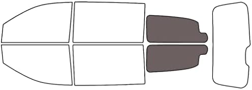Rvinyl Window Tint Kit Compatible with Dodge Grand Caravan 2008-2020 - Cargo Precut Kit - 35%