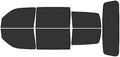 Rvinyl Window Tint Kit Compatible with Dodge Nitro 2007-2011 - Black 20% - Single Ply No Bubble Film - Do it Yourself Vehicle Complete Precut Kit
