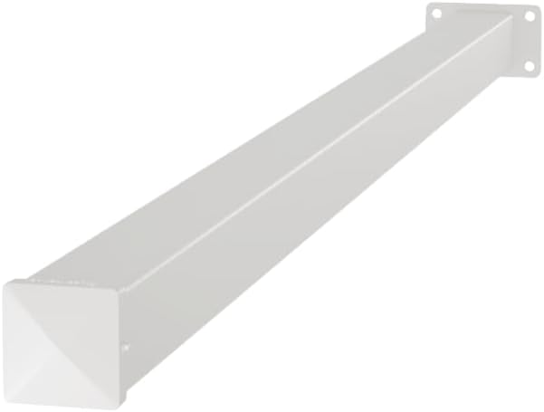 4" x 4" x 7' White Aluminum Post Kit – Concrete Mount, Powder-Coated, Easy Install Deck Railing & Fence Support for Patio, Yard & Garden Projects