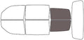 Rvinyl Window Tint Kit Compatible with Dodge Nitro 2007-2011 - Cargo - 35%