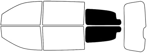 Rvinyl Window Tint Kit Compatible with Dodge Grand Caravan 2008-2020 - Black 5% - Single Ply No Bubble Film - Do it Yourself Vehicle Cargo Precut Kit