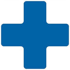 5S Location Marking Cross Shaped Floor Marker - by Graphical Warehouse, 5S Marking System, Durable + Cross Shaped Floor Sticker, 6x6x2"” (25 Pack) Blue