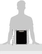 Vaultz Locking Clipboard with Storage - Heavy Duty Metal Clip Board Box Holds 8.5" x 11" Letter-Size Paper or Tablet Device - Combination Lock, Black