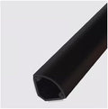 Self-Adhesive Corner Cord Cover, PVC Cable Floor Strip Protector for Home Office, Wire Hider & Management Solution (Black, No.3)