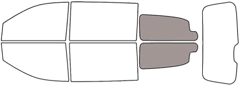Rvinyl Window Tint Kit Compatible with Dodge Grand Caravan 2008-2020 - Cargo Precut Kit - 50%