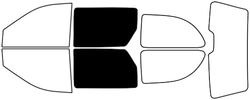 Rvinyl Window Tint Kit Compatible with Dodge Caravan 2001-2007 - Black 5% - Single Ply No Bubble Film - Do it Yourself Vehicle Back Precut Kit