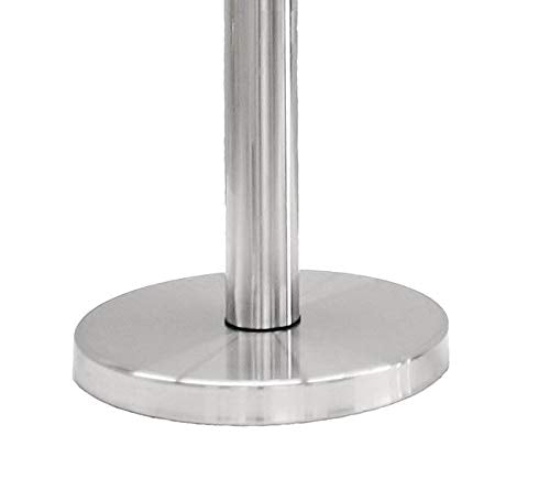 VIP Crowd Control Retractable Belt Stanchion Queue Safety Barrier Set, 36" Ht, 78" Belt + Wall Bracket (6 Satin Stainless Posts Black Belt + SFrame + WBracket)