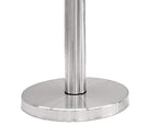 VIP Crowd Control Retractable Belt Stanchion Queue Safety Barrier Set, 36" Ht, 78" Belt + Wall Bracket (6 Satin Stainless Posts Blue Belt + SFrame + WBracket)