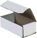 Secure Seal Shipping Boxes - 6x3x2" Mailers - White Foldable Corrugated Cardboard Packaging for Mailing, Moving, Storage, and Organizing - Strong Lightweight Foldable (Bulk 50 Pack)