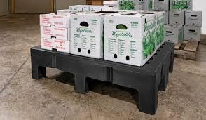 PolyMight Heavy-Duty Plastic Poly Dunnage Rack for Warehouses and Commercial Industrial Storage 60" x 36" x 12" with 2500 lb Capacity | For Wareshouses, Storage, and Merchandising