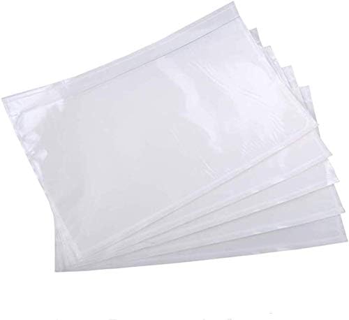 6" x 9" Clear Adhesive Top Loading Packing List Shipping Label Envelopes Pouches (100 Pack)