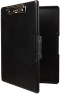 Dexas Slimcase 2 Plastic Clipboard with Storage & Side Opening, Black, Office Supplies Clipboards to Organize, Carry and Store, A4 Holder, Style & Functionality Nursing Clipboards (Pack of 6)