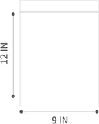 9" X 12" (500 Bags) 2 Mil Clear Reclosable Zip Plastic Poly Bags with Resealable Lock Seal Zipper