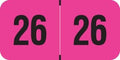 2026 Year Labels, Doctor Stuff 2026 Chart Stickers, Fluorescent Pink Color Coded, USA Made Year Stickers for End Tab File Folders, 500 Labels/Roll in a Dispenser Box, 3/4" x 1-1/2"