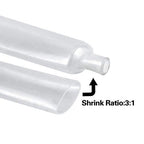 XHF 2 inch (50mm) 3:1 Waterproof Clear Heat Shrink Tubing Marine Grade Wire Cable Adhesive Lined Tube Insulation Seal Against Moisture Corrosion and Air Leakage, 4 Ft
