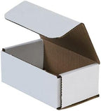 Secure Seal Shipping Boxes - 5x3x2" Mailers - White Foldable Corrugated Cardboard Packaging for Mailing, Moving, Storage, and Organizing - Strong Lightweight Foldable (Bulk 450 Pack)