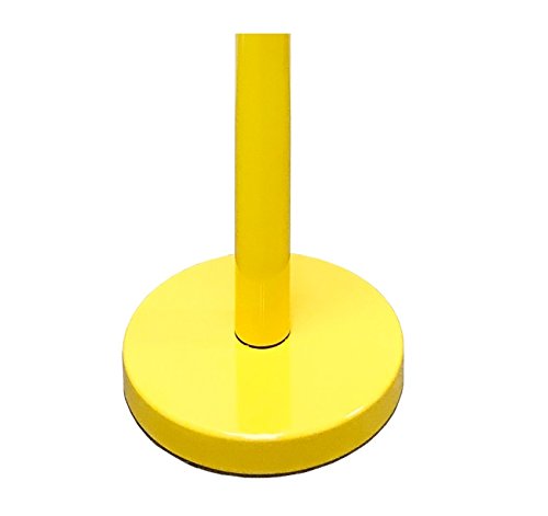 VIP Crowd Control Retractable Belt Stanchion Queue Safety Barrier Set, 36" Ht, 78" Belt (2 YEL Posts Blue Belt)