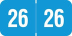 2026 Year Stickers, Doctor Stuff 2026 Chart Stickers, Light Blue Color Coded, Ringbook Sheets, Reynolds & Reynolds Style, USA Made Year Labels for End Tab File Folders, 270/Package, 3/4" x 1-1/2"
