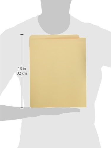 Smead End Tab Fastener File Folder, Shelf-Master® Reinforced Straight-Cut Tab, 1 U-Clip Fastener, Letter Size, Manila, 50 per Box (34112)
