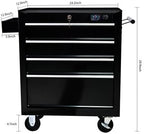 LuckyNote】Rolling Tool Chest, 4 Drawer Tool Box with Wheels, Heavy Duty Industrial Service Cart Storage Organizer with Locking System, Rolling Tool Box Organizer Tool Case for Garage, Repair Shop