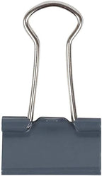 JAM PAPER Colorful Binder Clips - Small - 3/4 Inch (19 mm) - Grey Binderclips - 25/Pack