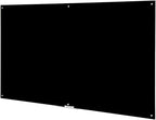 72" x 48" Black Extra Large Glass Whiteboard 6' x 4' Frameless Tempered Black Dry Erase Board with Marker Tray for Interactive Office, Wall Mounted Frosted Glass White Board