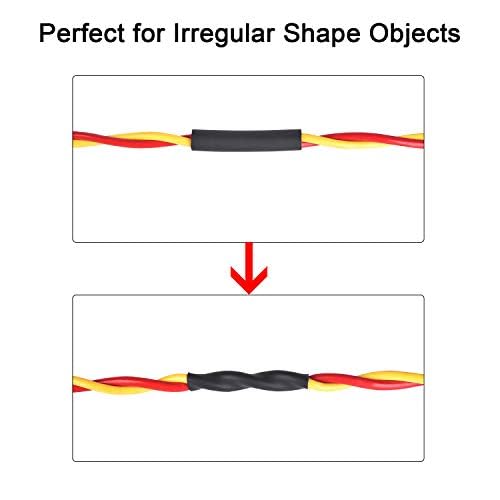 XHF UL Listed 225 Pcs 3:1 Waterproof White Heat Shrink Tubing Kit Marine Grade Adhesive Lined Heat Shrink Tube, Insulation Sealing Oil-Proof Wear-Resistant