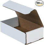 White Shipping Boxes 5x3x2 Heavy Duty, Lightweight, 5"L X 3"W X 2"H Foldable Corrugated Cardboard Mailer Boxes for Packaging Small Business Mailings Gifts Promotions Crafts Moving Box 50 Pack (100)