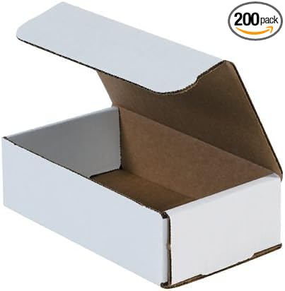 White Shipping Boxes 5x3x2 Heavy Duty, Lightweight, 5"L X 3"W X 2"H Foldable Corrugated Cardboard Mailer Boxes for Packaging Small Business Mailings Gifts Promotions Crafts Moving Box 50 Pack (200)