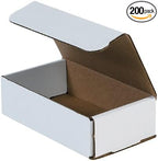 White Shipping Boxes 5x3x2 Heavy Duty, Lightweight, 5"L X 3"W X 2"H Foldable Corrugated Cardboard Mailer Boxes for Packaging Small Business Mailings Gifts Promotions Crafts Moving Box 50 Pack (200)