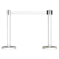 VIP Crowd Control Retractable Belt Stanchion Queue Safe Barrier, 35in Crowd Control Stanchions with 16.4ft Retractable Belts