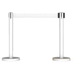 VIP Crowd Control Retractable Belt Stanchion Queue Safe Barrier, 35in Crowd Control Stanchions with 16.4ft Retractable Belts