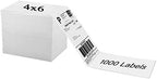 OausTect 4x6 Shipping Label 16000 Fanfold Labels for Rollo, Zebra Direct Thermal Printer, with Perforations - 16 Stack (16 Stack/16000 Labels)