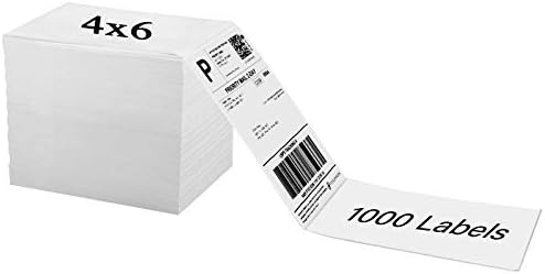 OausTect 4x6 Shipping Label 40000 Fanfold Labels for Rollo, Zebra Direct Thermal Printer, with Perforations - 40 Stack (40 Stack/40000 Labels)
