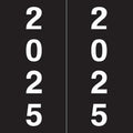 2025 Year Stickers, Doctor Stuff 2025 Chart Stickers, Black Color Coded, IFC Style, USA Made Year Labels for X-Ray Jackets, 500/Roll, 1 Roll, 1-7/8" x 1-7/8"