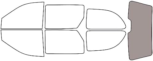 Rvinyl Window Tint Kit Compatible with Dodge Caravan 2001-2007 - Rear Windshield Precut Kit - 50%