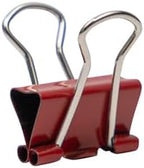 JAM PAPER Colorful Binder Clips - Extra Small - 3/5 Inch (15 mm) - Red Binderclips - 30/Pack