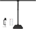 LED Desk Lamp for Office Dorm Home - Eye Caring Desk Light with Timer, Remote Control 24W Brightest Dual Screen Computer Monitor Gooseneck Dimmable Table lamp with Anti-Glare Cover Base