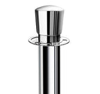 New Star Foodservice 54743 Tulip Top Stainless Steel Stanchions, Set of 2 Posts with 1 of 79.5-Inch Red Velvet Rope…