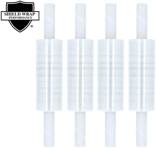 PSBM 288 Rolls 20 Inch x 1000 Feet 80 Gauge Stretch Film/Wrap with Handles, Heavy Duty Industrial Strength Clear Shrink Plastic Wrap for Moving, Packing, Shipping, Pallet Wrapping & Storage